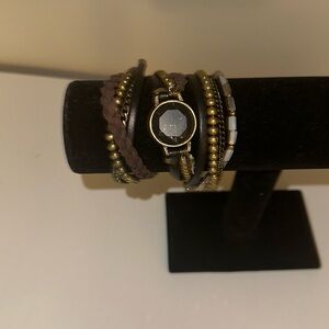 Mixed media Wrap bracelet